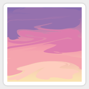 pastel desert sunset fluid art Sticker